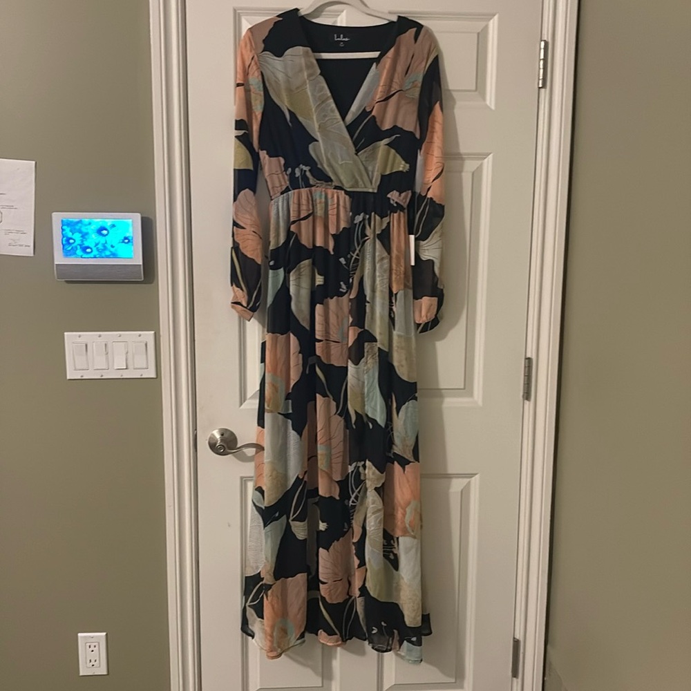 New! Lulus Floral Maxi Dress Chiffon